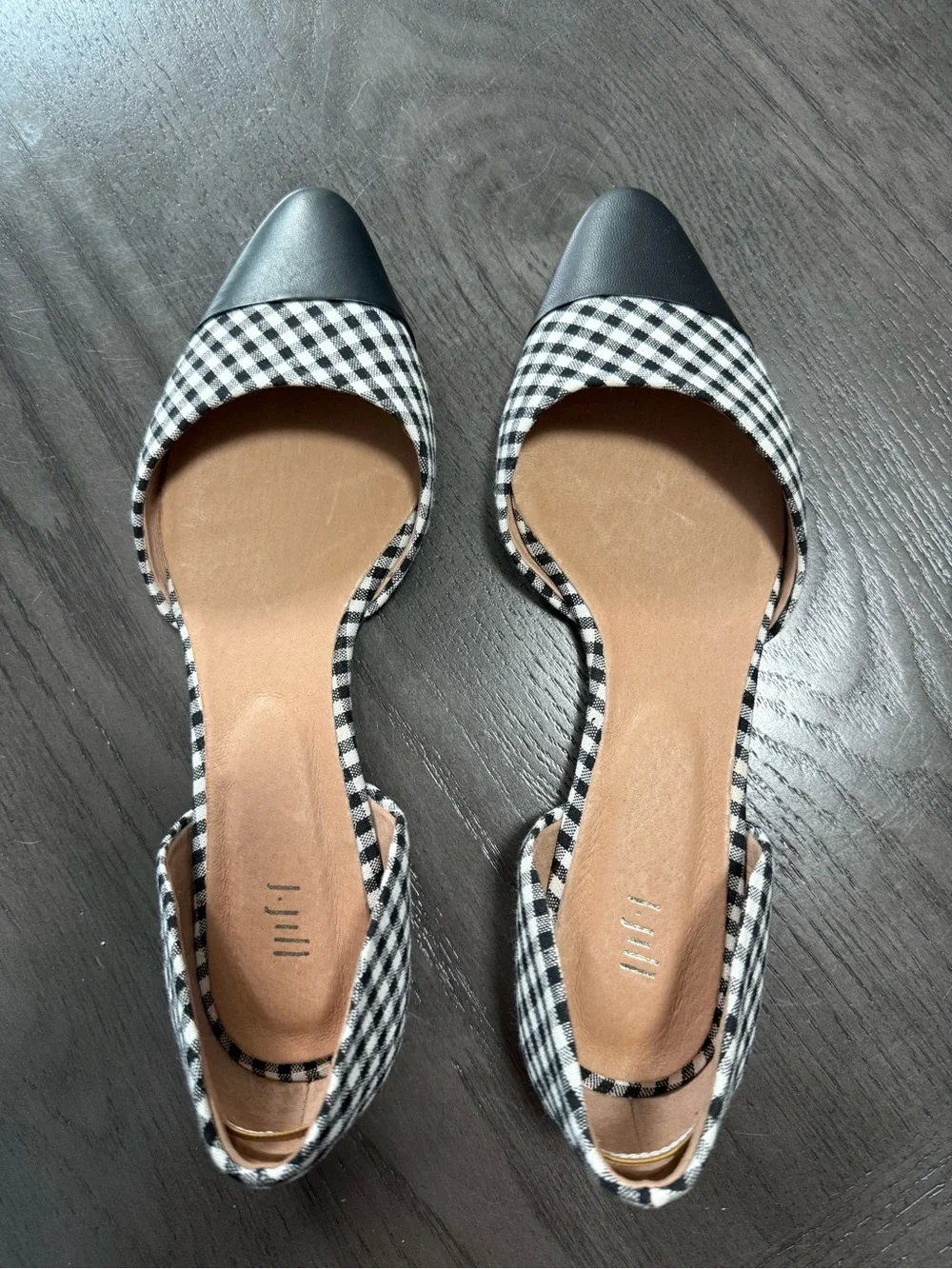 J.Jill Gingham Pointed Toe d’Orsay Flats – Women’s Size 10
